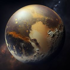 an artist's rendering of the planet in space