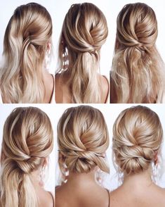 Easy Low Bun Work Hairstyle Easy Homecoming Hairstyles, Easy Work Hairstyles, Sanggul Modern, Wedding Hairstyles Tutorial, Bridal Hair Updo, Medium Long Hair, Peinados Fáciles Para Cabello Corto, Bridesmaid Hair Updo, Penteado Cabelo Curto