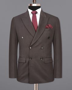 Explore a more stylish take on formal attire with this solid brown Blazer. This stylish double-breasted closure style is crafted of supreme quality fabric and features a regular fit and peak lapel collar. It is designed for all-day comfort and elegance. In addition to being constructed from Imported Superior Fabrics, French crown Blazers are built with top quality components and thoughtful construction. Terry Rayon Fabric: Terry Rayon is a premium-grade fabric that’s made of rayon and polyester Brown Single-breasted Blazer With Suit Collar, Luxury Brown Double-breasted Blazer, Solid Double-breasted Blazer With Button Closure, Brown Notch Lapel Blazer With Double-breasted Button, Brown Single-breasted Cotton Blazer, Brown Blazer, Brown Suits, Long Blazer, Formal Attire