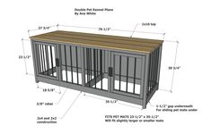 the plans for a dog kennel are shown