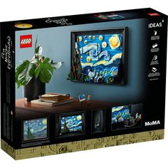 a lego box with an image of the starry night painting on it's wall