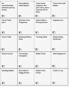 a table with the names and numbers for each child's body language, including their name