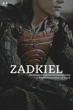 the cover of zadkiel righteousness of god, with an image of a woman in armor