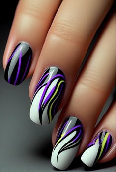 Spring Nail Designs, Brighter Days, Spring Nail, Elegant Nails, Purple Eyes, Nail Art Ideas, Nail Designs Spring, Funky Nails