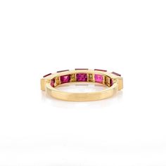 This is part of Chairish’s Fine Jewelry assortment.  2.15 Carat Red Ruby and Diamond Engagement Band Ring in 18K Gold symbolizes the everlasting love between a couple. It shows the infinite love you have for your partner. The round shape represents love which will continue and makes your promises stay forever. Ruby improves mental strength.  Lightweight and gorgeous, this is a perfect Ruby Band. It can be a Bridal Shower Gift, Band Gift, Gift For Sister, Mother Daughter Gift, Bride To Be Gift, B Diamond Engagement Band, Ruby Bands, Stay Forever, Mother Daughter Gifts, Engagement Band, Mental Strength, Everlasting Love, Band Engagement Ring, Engagement Bands