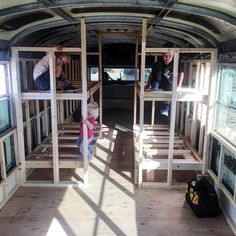 Photo 5 of 15 in A 320-Square-Foot School Bus Becomes an Airy Abode For a Family of Five - Dwell Schoolie Conversion, Skoolie Living, Campfire Foods, School Bus Camper, Camper Vintage, School Bus House, Camper Remodeling