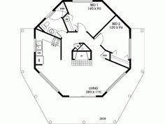 the floor plan for a small cabin