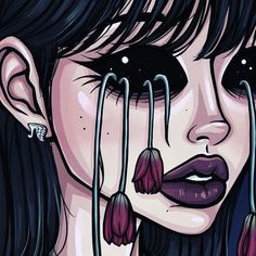 Emo Girl Art, Dark Cartoon, Tim Burton Art Style, Gothic Girl Art, Gothic Drawings, Tim Burton Art, Arte Grunge, Emo Art, Grunge Art