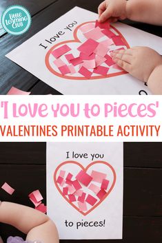 valentine's day printable activity for toddlers to do with the letter i love you