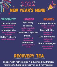 January Herbalife Shakes, January Loaded Teas, New Years Loaded Tea, New Year Herbalife Tea, January Herbalife Teas, New Years Herbalife Tea Recipes, Herbalife Meal Plan, New Years Eve Drinks, Herbalife Nutrition Club