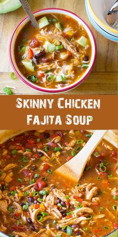 Skinny Chicken Fajita Soup, a zesty low fat, gluten free meal with an easy low carb option! I just can’t get enough soup this time of year. Neither can my family. They would eat soup every day, if I made it for them. Any soup is a good idea when it’s so frigid outside. Yet we especially love soups with bold flavors and spices! Healthy Soup Recipes Clean Eating, Fajita Soup, Chicken Fajita Soup, Cucumber Diet, Moist Pumpkin Bread, Quick And Easy Soup, Chicken Fajita, Low Carb Diets