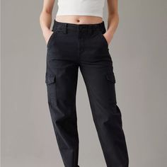 A High Rise & Wide Leg For A Cool, Slouchy Fit. Dreamy, Drapey Stretch Fabric Soft, Lightweight Tencel Twill Cargo Pockets 98% Lyocell, 2% Elastane Fast Shipping Quick Shipping Bundle And Save Carhartt Double Knee Pants, Khaki Chino Pants, Khaki Chinos, Tie Front Cardigan, Jean Jeggings, Black Khakis, American Eagle Jeans, Washed Jeans, American Eagle Outfitters Jeans