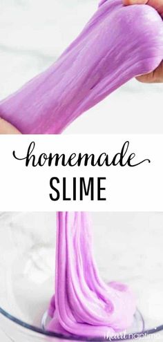 homemade slime recipe with text overlay