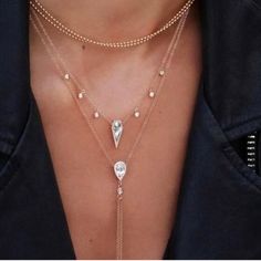 Super Cute Layered Pendant Necklace With A Gleaming Gold Finish And Light-Catching Crystal Detail. Longest Chain: 20” Extension: 3” Diamonds And Pearls, Vintage Pendant Necklace, نظارات شمسية, Multi Layer Necklace, Moon Pendant Necklace, Color Beads, Crystal Choker, Jewelry Choker, Necklace Women