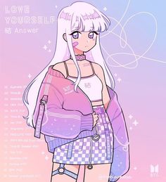 White Hair, Anime Character, Computer, Screen, Purple, Hair, Anime, Pink, Blue