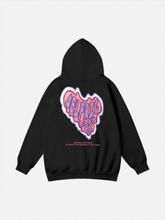 Featuring a vibrant and playful pink heart print, this hoodie is perfect for expressing your love for fashion and comfort. Pre-order now to secure your own piece of love and style! Material: 65% Cotton 35% Polyester. Clothing details: Print. SIZE GUIDE Casual Pink Outerwear With Graphic Print, Trendy Long Sleeve Hoodie With Logo Print, Casual Long Sleeve Heart Print Outerwear, Trendy Letter Print Hoodie Outerwear, Trendy Heart Graphic Sweatshirt For Winter, Trendy Long Sleeve Sweatshirt With Heart Print, Trendy Winter Sweatshirt With Heart Graphic, Pink Graphic Print Hooded Hoodie, Pink Hooded Graphic Print Sweatshirt