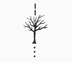 a black and white drawing of a tree