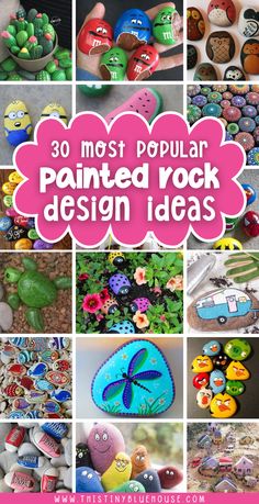 the top ten most popular painted rock design ideas for kids and adults to try out