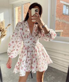 Pretty Cocktail, Floral Print Party Dress, Winter Maxi, Bohemian Mini Dress, Frill Mini Dress, Short Dress White, Beach Mini Dress, Flare Sleeve Dress, Dress Women Elegant