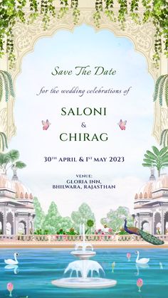 Save the date | digital wedding invite | whatsapp invite Wedding Invite Background, Wedding Invitation Background Design, Wedding E Card, Royal Wedding Card, Wedding Digital Invitations, Wedding Invitations Background, Indian Wedding Invitation Templates