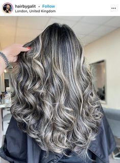 Foil Highlights Black Hair, Brunette 2024, Grey Blending Highlights Blondes, Balyage Long Hair, Ash Balayage, Natural Balayage, Rich Brown Hair, Hair Color Mahogany, Warm Balayage