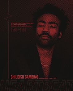 the poster for childish gamboo's heart beat