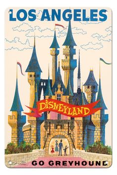 an advertisement for the disneyland theme park