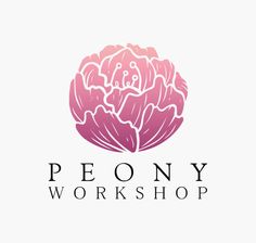 peony workshop logo design