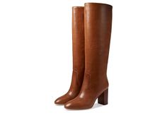 Tall Leather Boots Suede, Brown Tall Heeled Boots Medium Fit, Camel Knee High Boots, Brown Suede Tall Boots, Loeffler Randall Goldy Boots, Brown Tall Knee-high Heeled Boots, 1 Inch Heels, High Leather Boots, Tall Boot