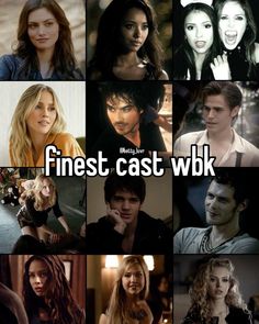 many different pictures of people with the words'finest cast wok'in them