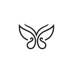 a black and white image of two wings with the letter s in it's center