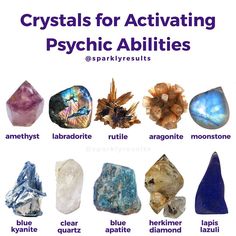 Crystal Knowledge, Crystal Healing Chart, Crystal Guide, Psychic Development, Spiritual Crystals, Witch Stuff, Gemstone Meanings, Crystal Therapy, Witch Craft