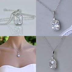 #weddings #jewelry #necklaces #weddingjewelry #crystalnecklace #bridaljewelry #bridesmaidsjewelry #crystalpendant #bridalnecklace #weddingnecklace #bridalaccessories #czbridalnecklace #crystaljewelry #pendantnecklace #bridaljewellery Elegant Rectangular Pendant Necklace For Wedding, Elegant Rectangular Pendant Jewelry For Wedding, Classic Wedding Jewelry With Rectangular Pendant, Emerald Cut Cubic Zirconia Wedding Jewelry, Elegant Square Pendant Jewelry For Wedding, Sterling Silver Wedding Necklaces, Wedding Necklace With Square Pendant And Brilliant Cut, Sterling Silver Cushion Cut Necklace For Wedding, Sterling Silver Cushion Cut Wedding Necklaces