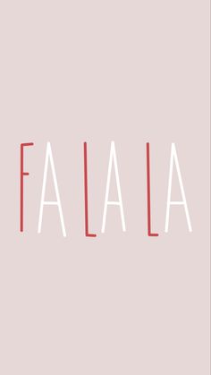 the word fala written in red and white on a pink background