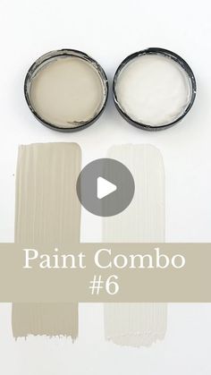 two paint cans with the words paint combo 6 in front of it and an image of some