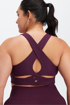 No-Bounce High Impact Sports Bra Fabletics purple/red female Activewear >> Womens >> Sports Bras >> Sports Bra >> High Impact plus Running/Training 4-Way Stretch/Moisture-Wicking/Removable Bra Cups/Strappy/UPF Protection The high-impact support you need Purple Sleeveless Activewear For Training, Purple Breathable Activewear For Training, Purple Stretch Activewear For Running, Purple Sleeveless Moisture-wicking Activewear, Purple Sleeveless Activewear For Gym, Functional Purple Activewear For Light Exercise, Purple Functional Activewear For Light Exercise, Purple Sports Bra With Medium Support For Pilates, Medium Support Purple Sports Bra For Pilates