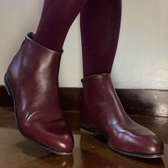 Beautiful Rich Burgundy Color Leather Ankle Boots From Moma. Size 37 Which Is Equivalent To Us Size 6.5-7. Fit True To Size. Zipper In Back. Small 0.5” Heel. Excellent Condition! Moma Shoes, Burgundy Boots Ankle, Rich Burgundy, Burgundy Color, Leather Ankle Boots, Bootie Boots, Ankle Boots, Size 7, Size 6