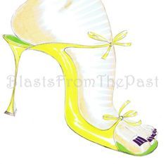 Manolo Blahnik shoe sketch Shoe Sketch, Emily King, Walk In My Shoes, Shoes Design, Beauty Illustration