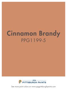 cinnamon brandy ppg195 - 5 is featured in the pittsburgh paints catalog, which includes