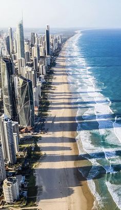 an aerial view of the gold coast in australia