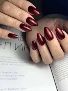 Burgundy Chrome Nails, Maroon Nails, Casual Nails, Ideas Nails, Glam Nails, Nails Inspo, Fall Nails, Stylish Nails, Makeup Nails