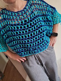 This is great for hot weather and so cute to wear Crochet Mesh Sweater, Mesh Sweater, Baltimore Md, Crochet Art, Hot Weather, Baltimore, Fiber Art, Porter, Mesh