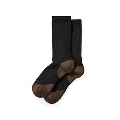 Lightweight socks with a Merino wool blend to wick moisture, keeping your feet dry and comfortable. | Filson X Country Outdoorsman Socks Black/Brown Size Large Mens Socks Fashion, American Heritage, Fashion Socks, Leather Buckle, Dog Accessories, Women Collection, Merino Wool, Black And Brown, Wool Blend