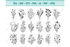 the svg files are available for all kinds of flowers