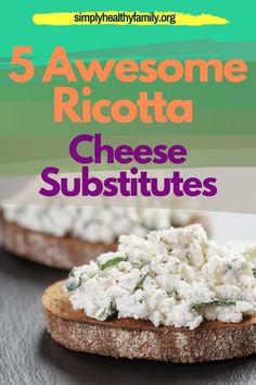 the cover of five awesome ricotta cheese subs