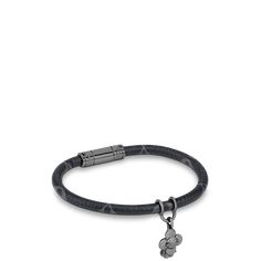 LOUIS VUITTON® - Hang It Bracelet - Grey Mens Bracelet Designs, Louis Vuitton Bracelet, Youthful Style, Best Travel Accessories, Jewelry Lookbook, Minimal Jewelry, Hand Jewelry, Bracelet Collection, Fashion Jewellery