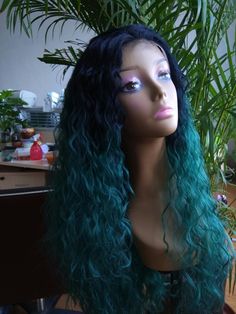 https://www.aliexpress.com/store/product/Oxeely-Ombre-Green-Synthetic-Lace-Front-Wigs-Loose-Curl-Glueless-Natural-Hairline-Long-Hair-Front-Lace/726529_32870088007.html?spm=2114.12010608.0.0.661830d4LBenvR Curly Ombre, Hair Front, Ombre Green, Ombre Lace