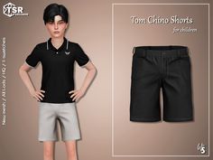 an image of a boy in shorts and polo shirt with his hands on his hips