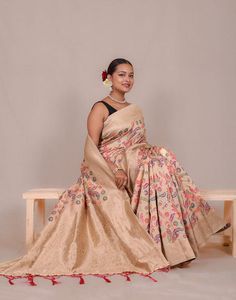 Type:
Saree


Saree Color:
Cream


Blouse Color:
Matching


Saree Length:
6.3 Mtrs (With Blouse)


Blouse Length:
0.80 Mtr


Fabric:
Banarasi Silk


Work:
Weaving


Care Instruction:
Hand Wash


Product Code:
18783 Cream Blouse, Banarasi Sarees