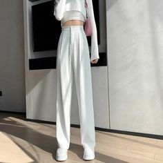 Wide Leg Loose High Waist Pants Loose Wide Leg Pants, Suit Pant, Long Trousers, Trousers Women, Fashion Pants, Leg Pants, Wide Leg Pants, Floor Length, Ulzzang